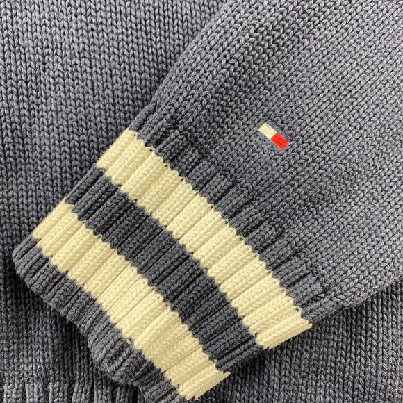 Tommy Hilfiger Sweater Men Small S Navy Blue Knit Shawl Neck Casual Pullover - Picture 5 of 11